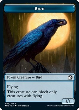 Image for Bird Token (3) (MID) - Magic: The Gathering