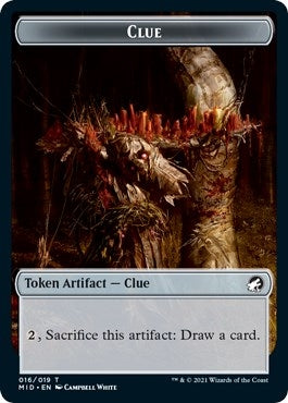 Image for Clue // Bird Double-Sided Token (16 // 3) (MID) - Magic: The Gathering