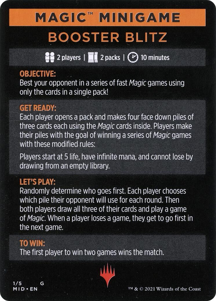 Image for Magic Minigame: Booster Blitz (1) (MID) - Magic: The Gathering