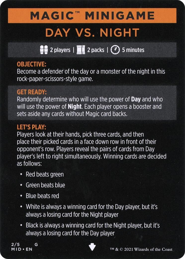 Image for Magic Minigame: Day Vs. Night (2) (MID) - Magic: The Gathering
