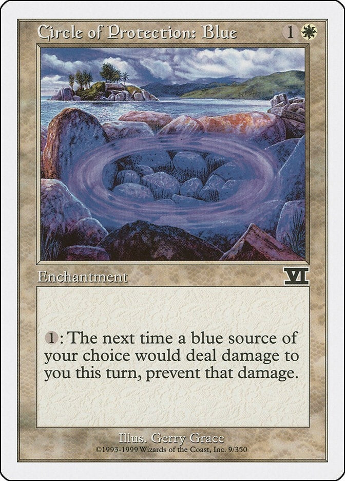 Image for Circle of Protection: Blue (9) (6ED) - Magic: The Gathering