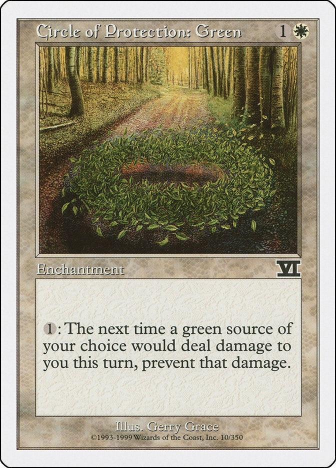 Image for Circle of Protection: Green (10) (6ED) - Magic: The Gathering