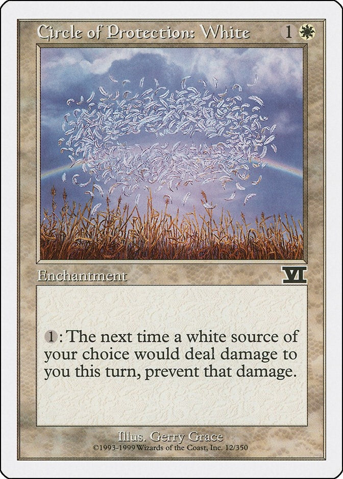 Image for Circle of Protection: White (12) (6ED) - Magic: The Gathering