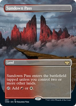 Image for Sundown Pass (Borderless) (285) (VOW) - Magic: The Gathering