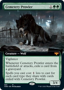 Image for Cemetery Prowler (Extended Art) (385) (VOW) - Magic: The Gathering