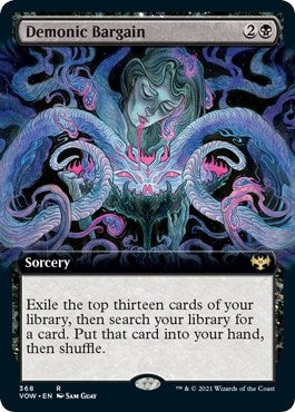 Image for Demonic Bargain (Extended Art) (368) (VOW) - Magic: The Gathering