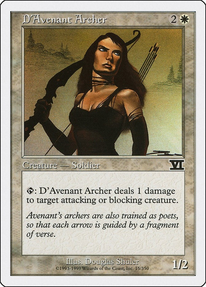 Image for D'Avenant Archer (15) (6ED) - Magic: The Gathering