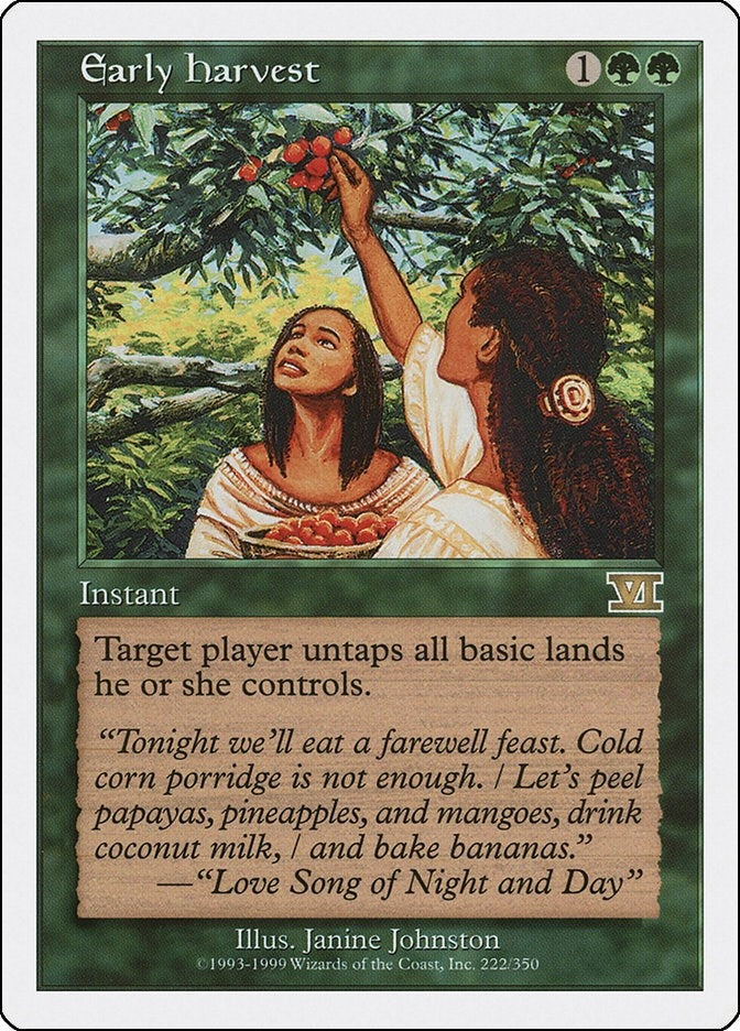Image for Early Harvest (222) (6ED) - Magic: The Gathering