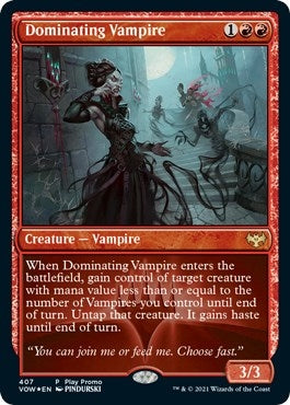Image for Dominating Vampire (407) (PLAY) - Magic: The Gathering