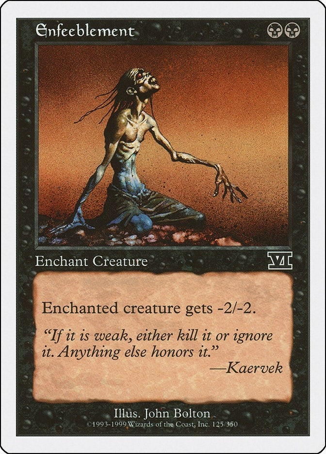 Image for Enfeeblement (125) (6ED) - Magic: The Gathering