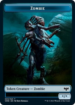 Image for Zombie Token (005) (5) (VOW) - Magic: The Gathering