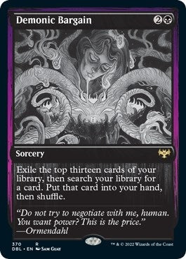 Image for Demonic Bargain (370) (DBL) - Magic: The Gathering