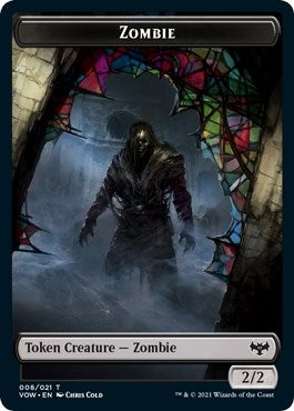 Image for Zombie (008) // Wolf (014) Double-Sided Token (8 // 14) (VOW) - Magic: The Gathering
