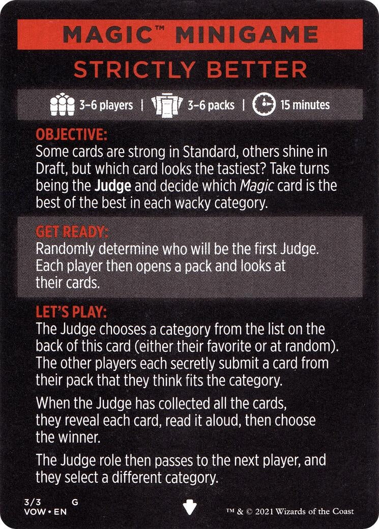 Image for Magic Minigame: Strictly Better (3) (VOW) - Magic: The Gathering