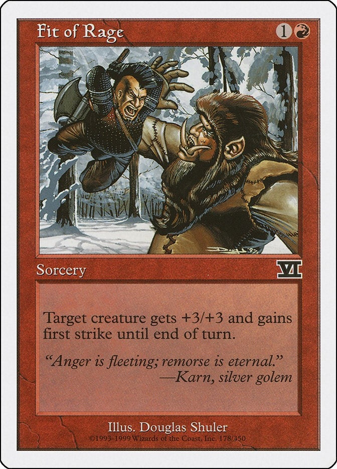 Image for Fit of Rage (178) (6ED) - Magic: The Gathering