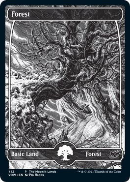 Image for Forest (Moonlit Land) (Foil Etched) (412) (WPN) - Magic: The Gathering