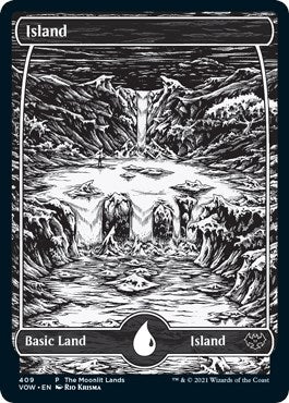 Image for Island (Moonlit Land) (Foil Etched) (409) (WPN) - Magic: The Gathering