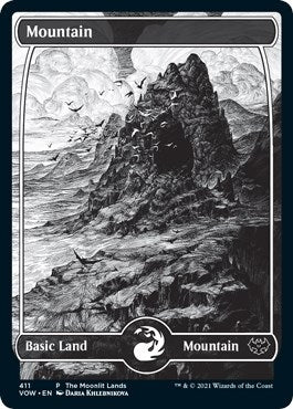 Image for Mountain (Moonlit Land) (Foil Etched) (411) (WPN) - Magic: The Gathering