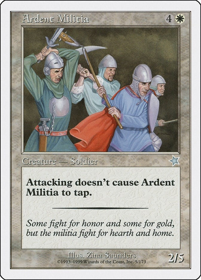 Image for Ardent Militia (5) (S99) - Magic: The Gathering