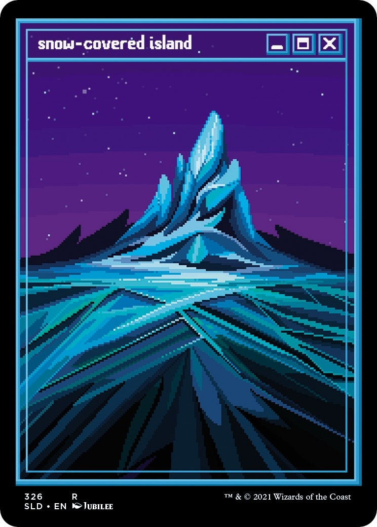 Image for Snow-Covered Island (PixelSnowLands.jpg) (326) (SLD) - Magic: The Gathering