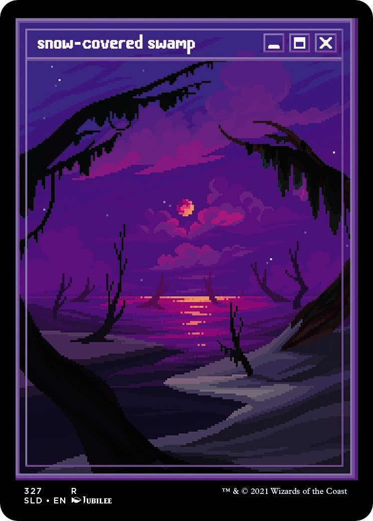 Image for Snow-Covered Swamp (PixelSnowLands.jpg) (327) (SLD) - Magic: The Gathering
