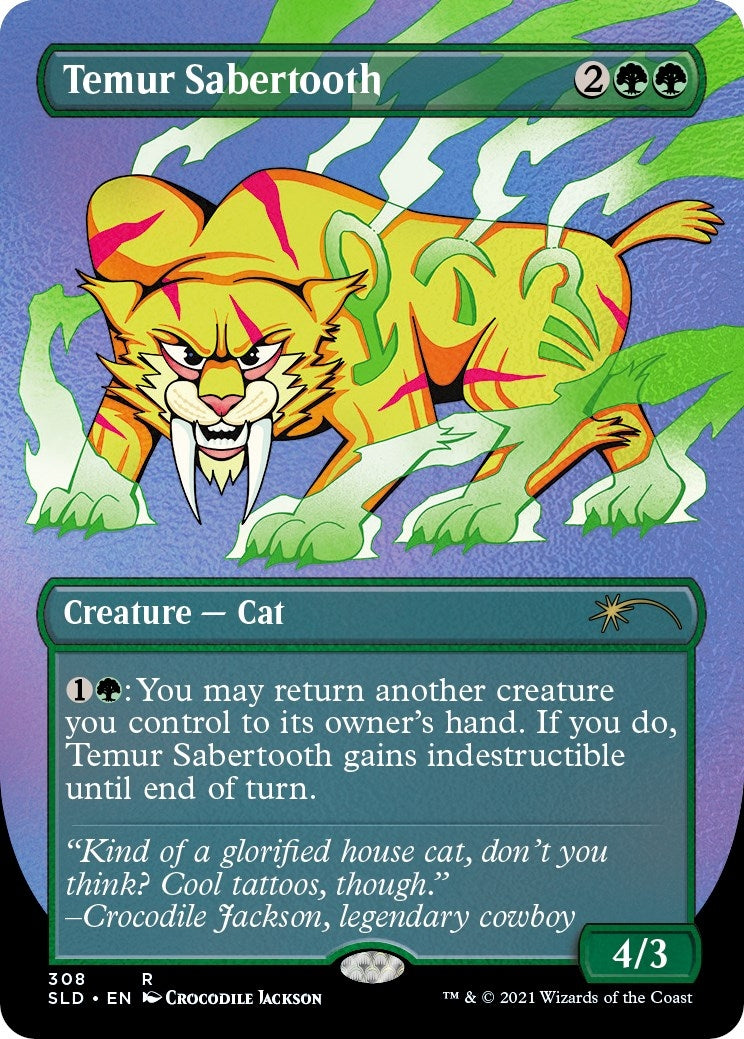 Image for Temur Sabertooth (Foil Etched) (308) (SLD) - Magic: The Gathering