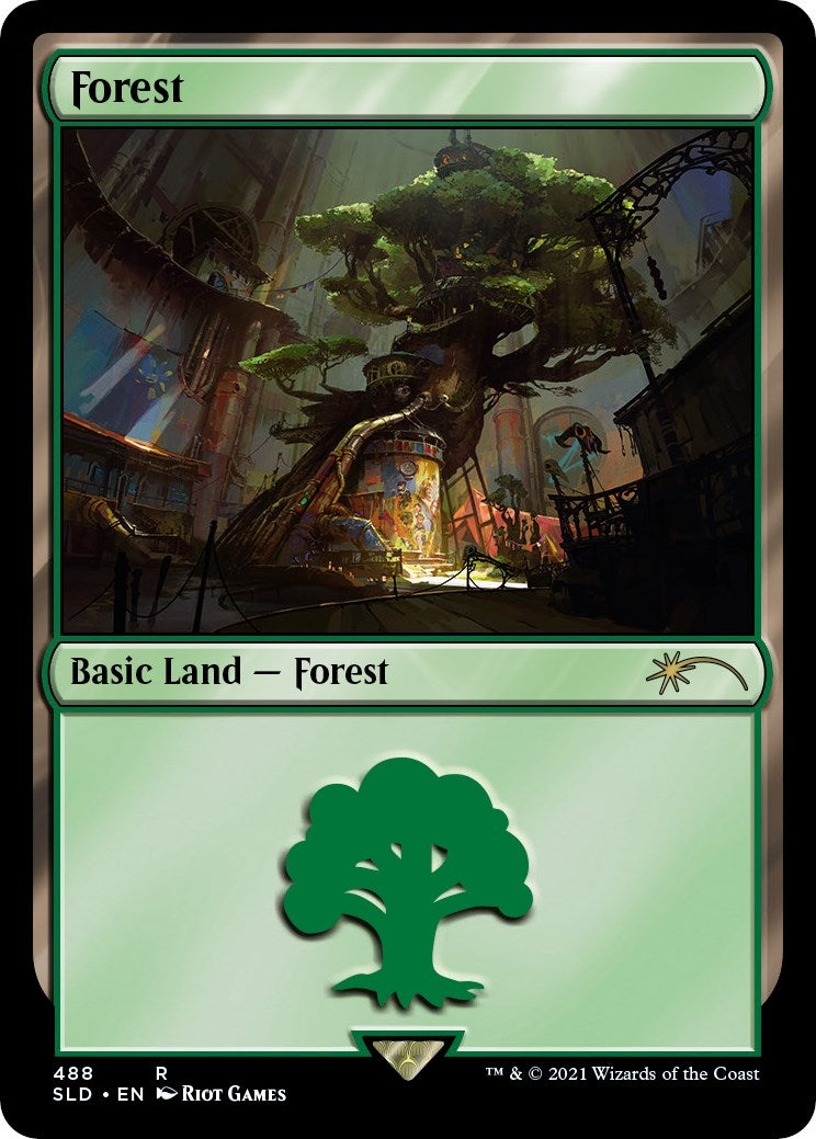 Image for Forest (Secret Lair x Arcane: Lands) (488) (SLD) - Magic: The Gathering