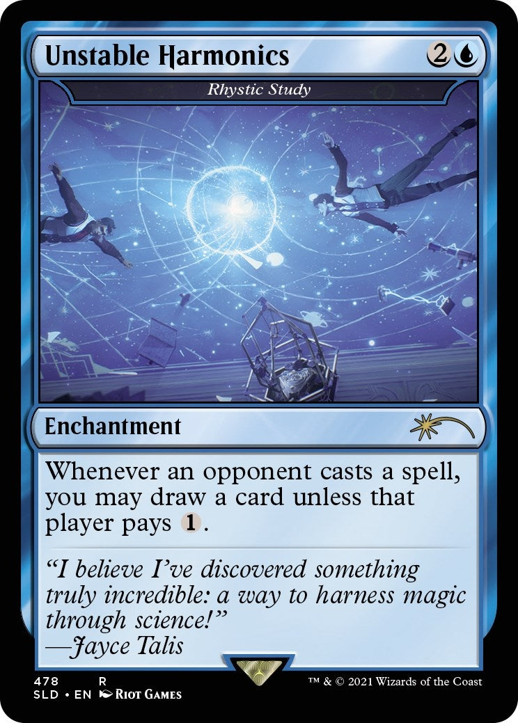 Image for Unstable Harmonics - Rhystic Study (478) (SLD) - Magic: The Gathering