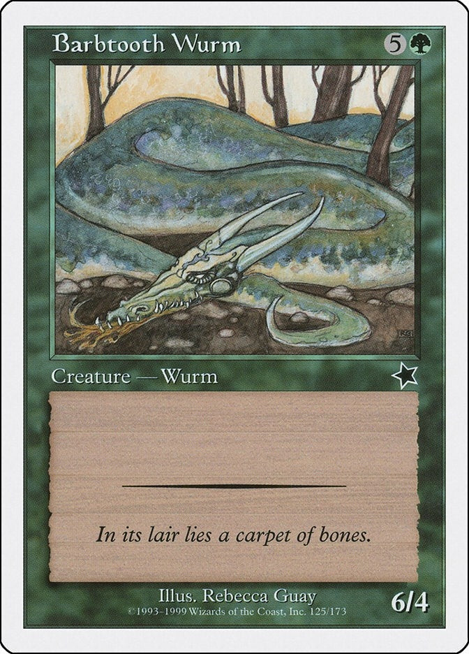 Image for Barbtooth Wurm (125) (S99) - Magic: The Gathering