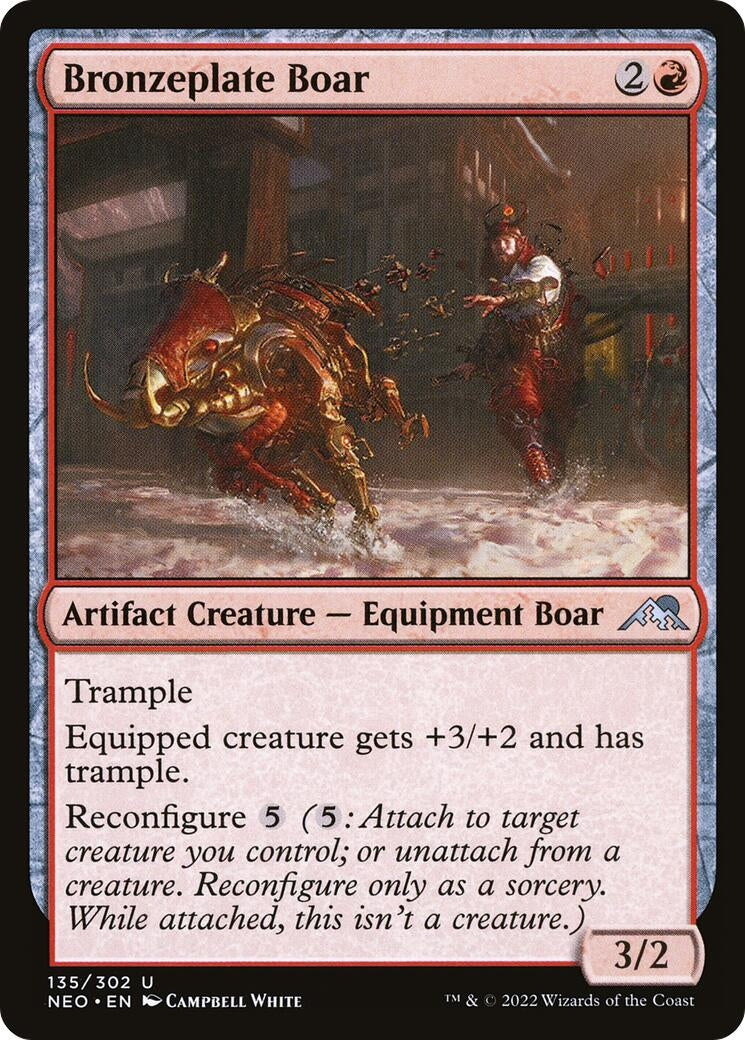 Image for Bronzeplate Boar (135) (NEO) - Magic: The Gathering