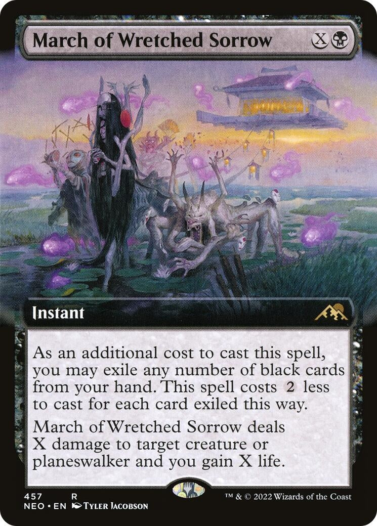Image for March of Wretched Sorrow (Extended Art) (457) (NEO) - Magic: The Gathering