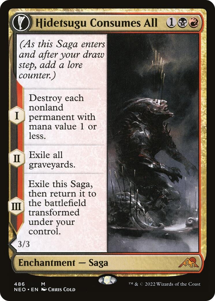Image for Hidetsugu Consumes All (Extended Art) (486) (NEO) - Magic: The Gathering