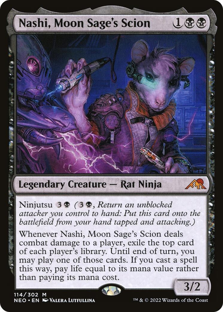 Image for Nashi, Moon Sage's Scion (114) (NEO) - Magic: The Gathering