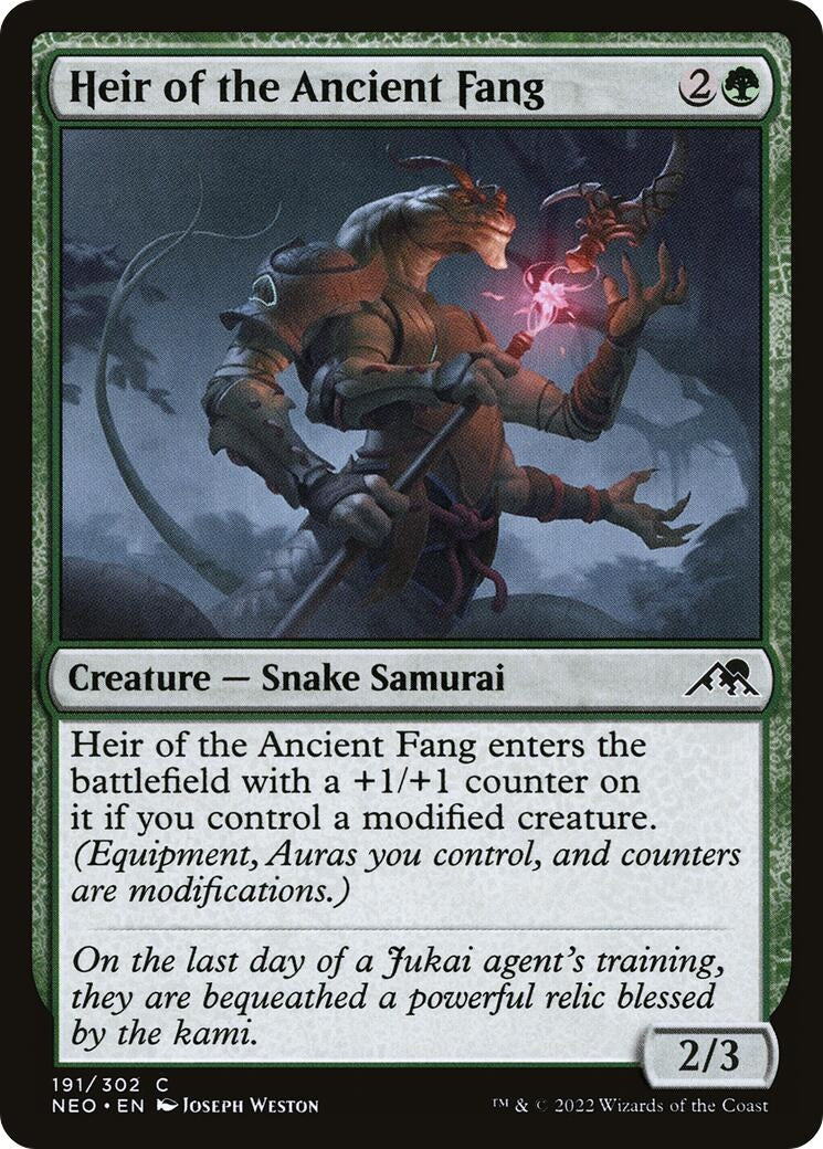 Image for Heir of the Ancient Fang (191) (NEO) - Magic: The Gathering