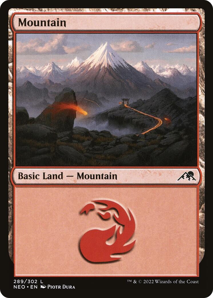 Image for Mountain (289) (289) (NEO) - Magic: The Gathering