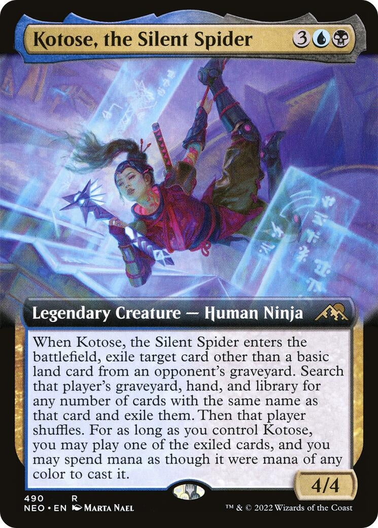 Image for Kotose, the Silent Spider (Extended Art) (490) (NEO) - Magic: The Gathering