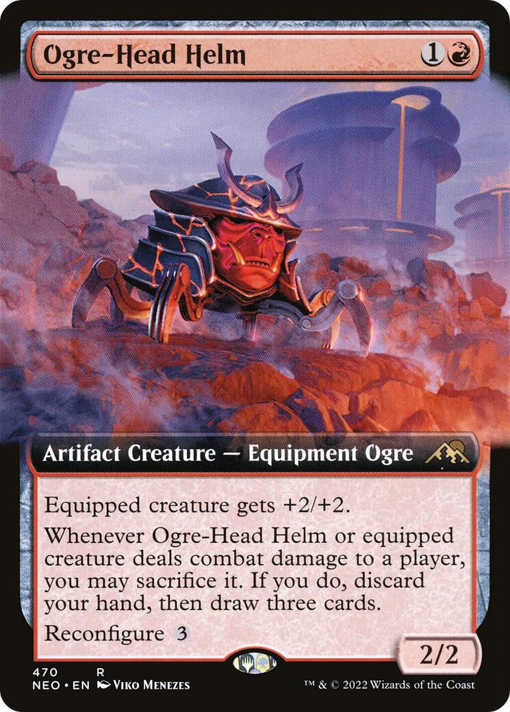 Image for Ogre-Head Helm (Extended Art) (470) (NEO) - Magic: The Gathering
