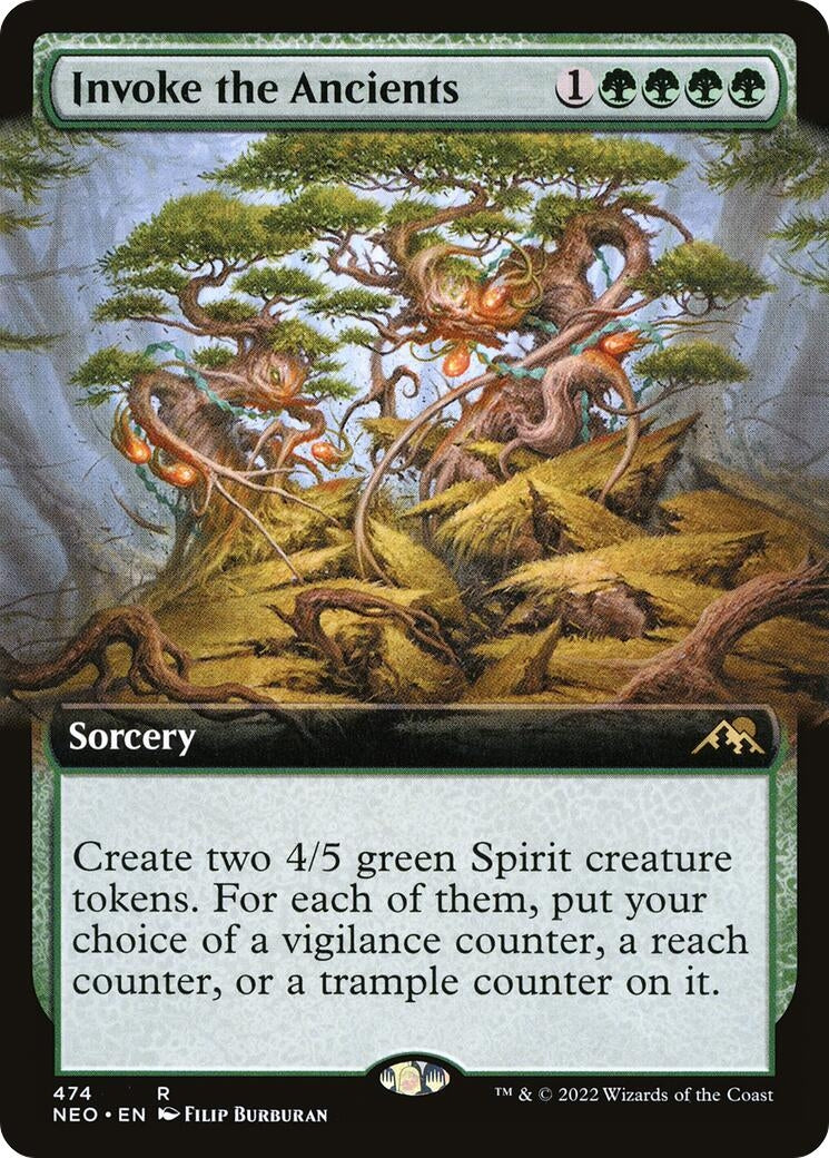 Image for Invoke the Ancients (Extended Art) (474) (NEO) - Magic: The Gathering