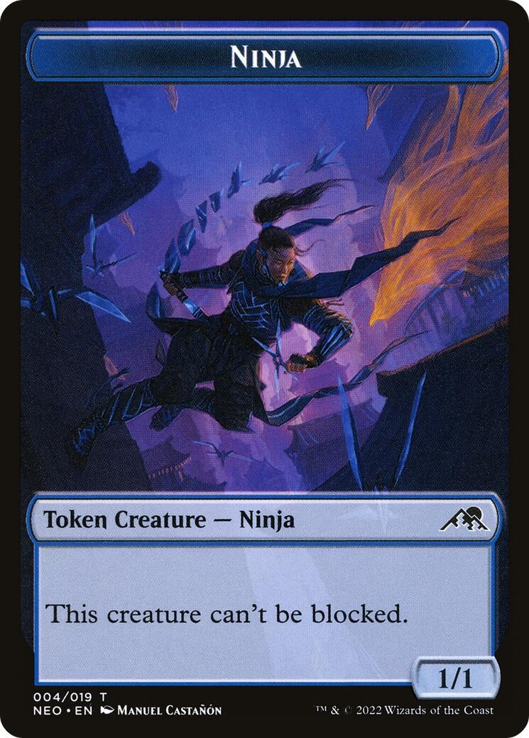 Image for Ninja Token (4) (NEO) - Magic: The Gathering