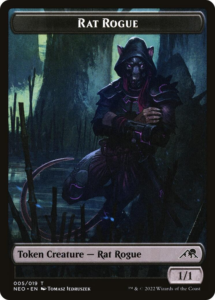 Image for Rat Rogue Token (5) (NEO) - Magic: The Gathering