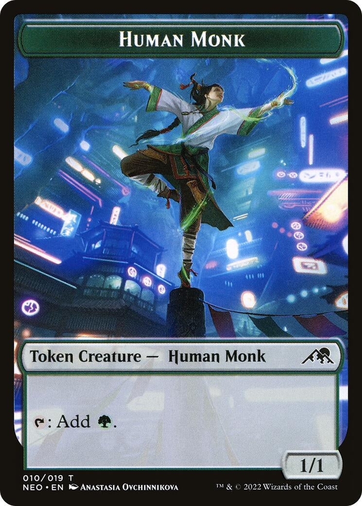 Image for Human Monk Token (10) (NEO) - Magic: The Gathering