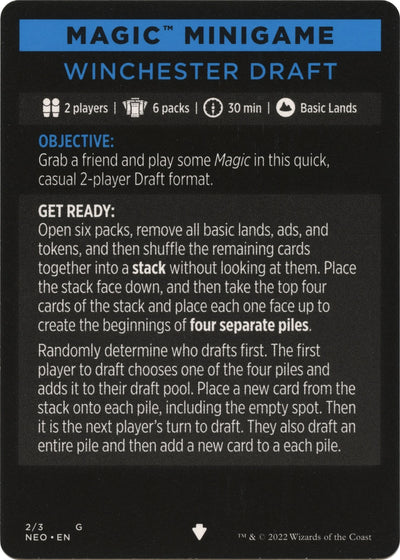 Magic Minigame: Winchester Draft (2) (NEO)