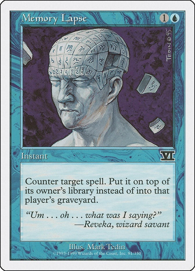 Image for Memory Lapse (81) (6ED) - Magic: The Gathering