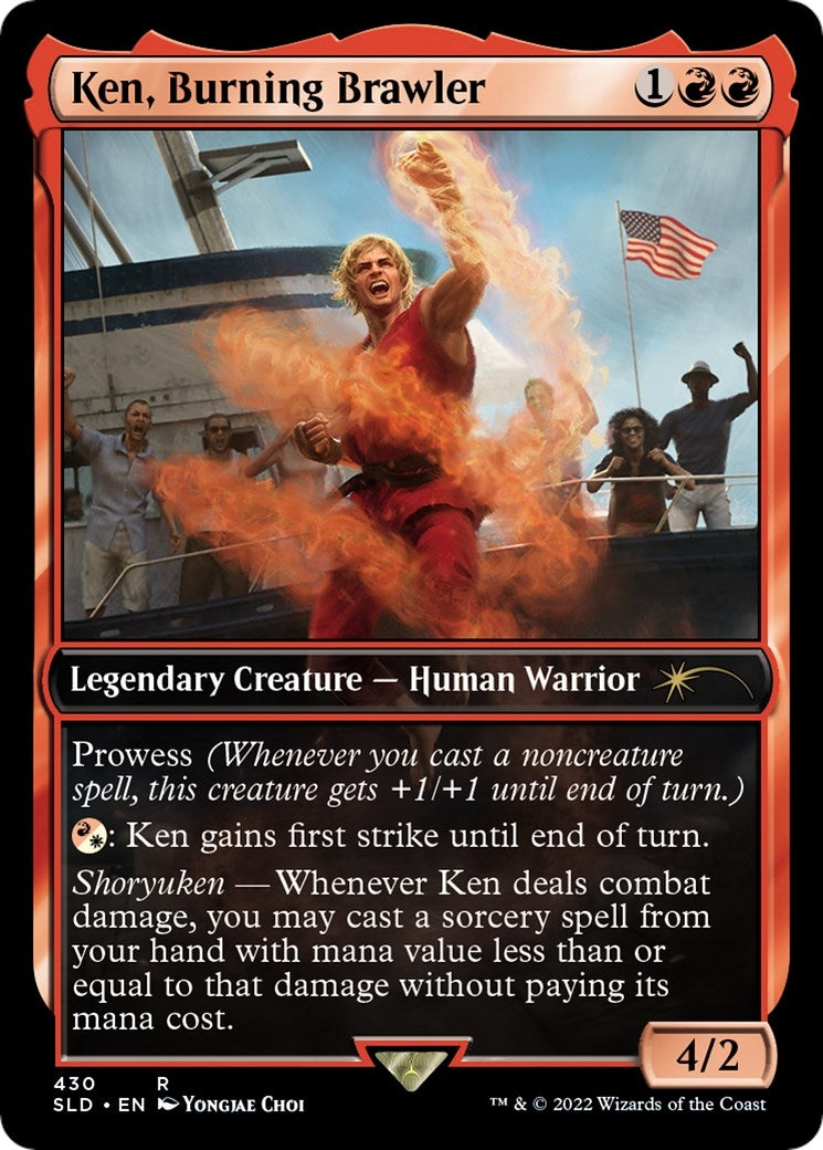 Image for Ken, Burning Brawler (430) (SLD) - Magic: The Gathering