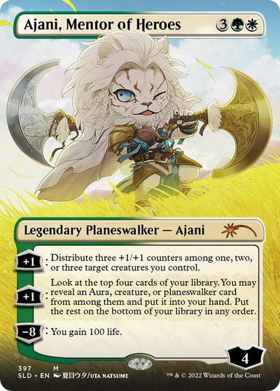 Ajani, Mentor of Heroes (Borderless) (397) (SLD)