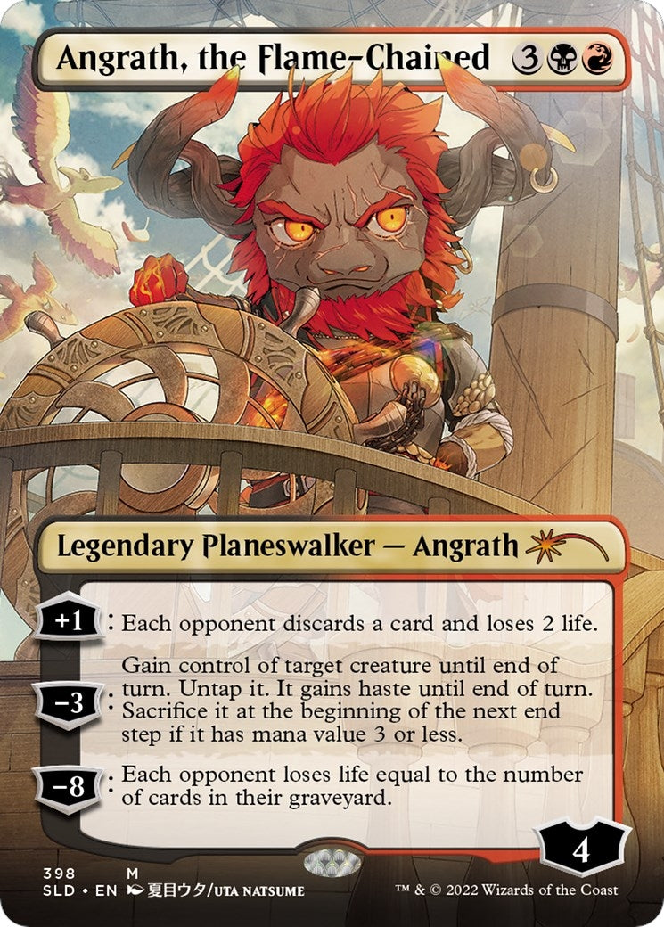 Image for Angrath, the Flame-Chained (Borderless) (398) (SLD) - Magic: The Gathering