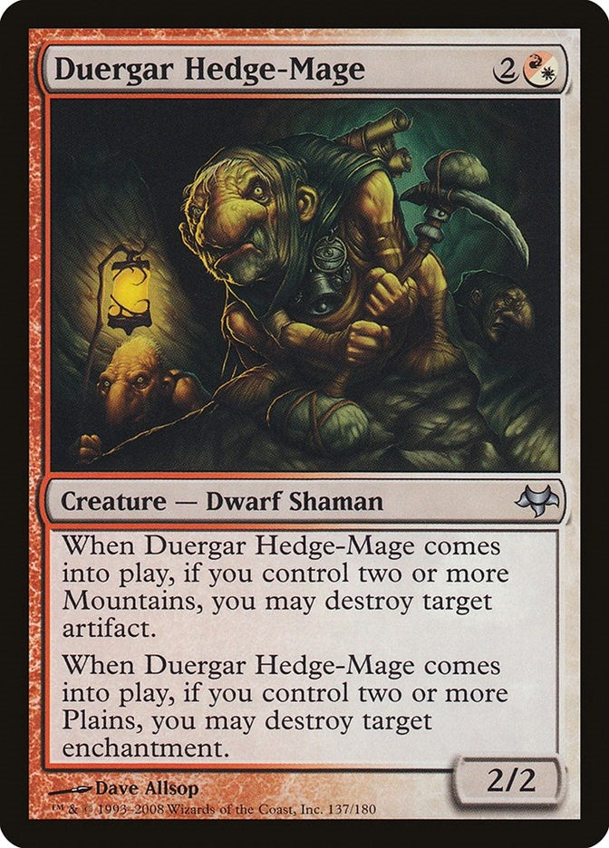 Image for Duergar Hedge-Mage (137) (EVE) - Magic: The Gathering