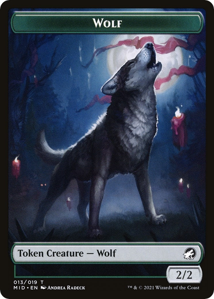 Image for Wolf (013) // Treasure (015) Double-Sided Token (Challenger 2022) (13 // 15) (UMP) - Magic: The Gathering
