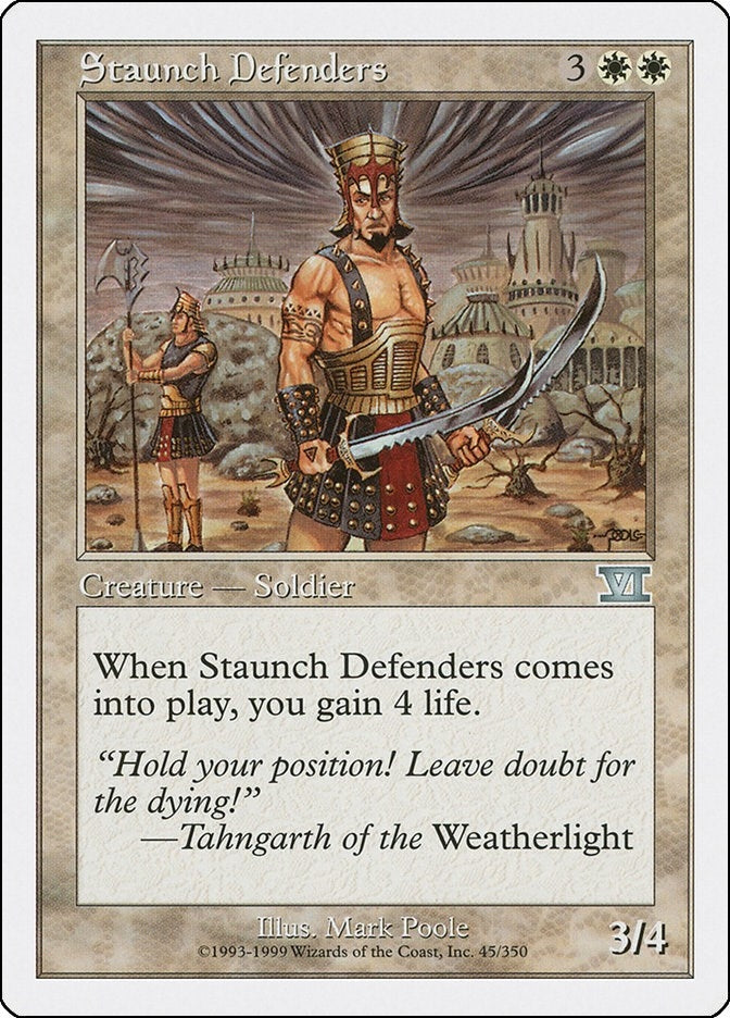 Image for Staunch Defenders (45) (6ED) - Magic: The Gathering