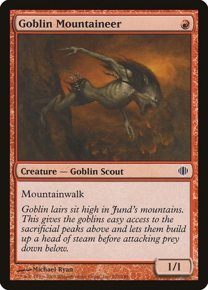 Image for Goblin Mountaineer (102) (ALA) - Magic: The Gathering
